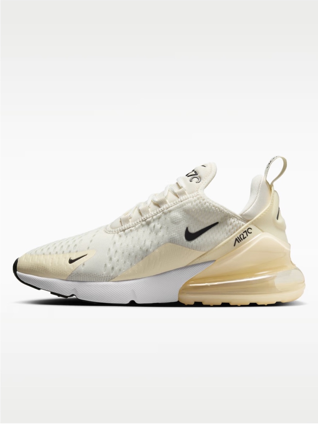 Nike | Women’s Air Max 270 Cream/Black ‘Sail/Coconut’ Sneakers Size 7